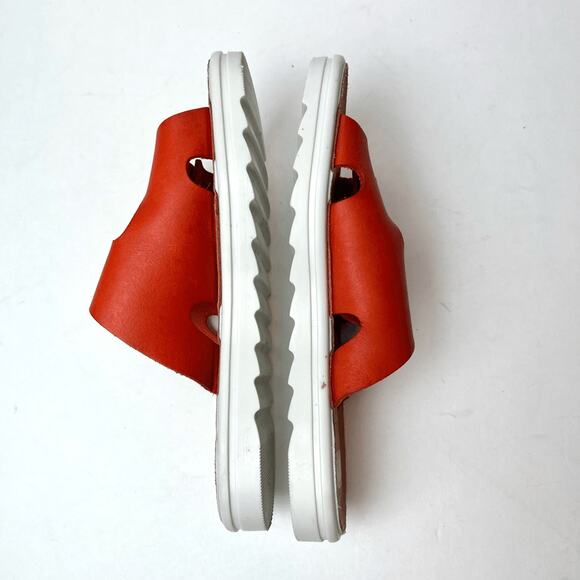 Intentionally Blank "This Is Our Other Line" Express Sandals Orange US 5.5/6 - Picture 5 of 8